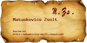 Matuskovics Zsolt névjegykártya